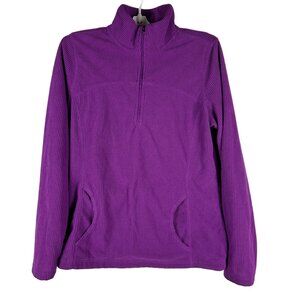 Tek Gear Womens Purple Half-Zip Fleece Pullover Jacket Size M